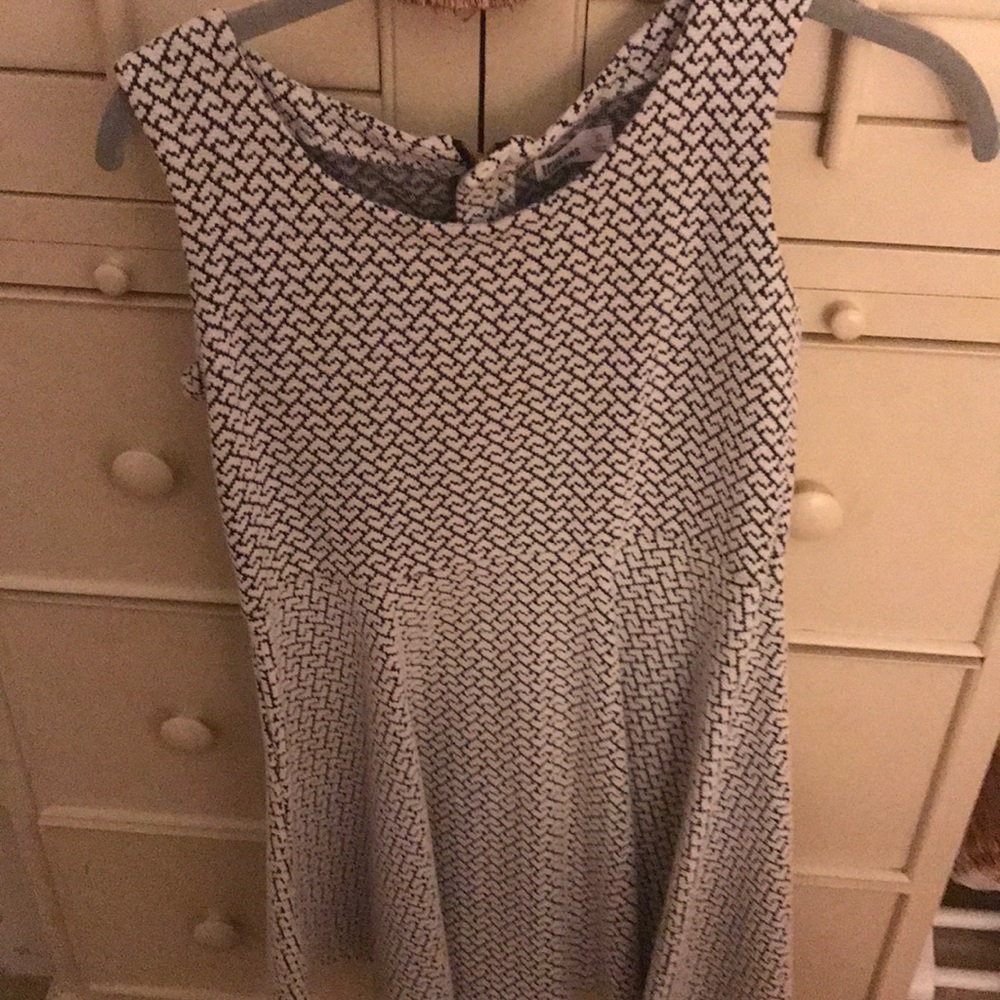 heart black and white dress